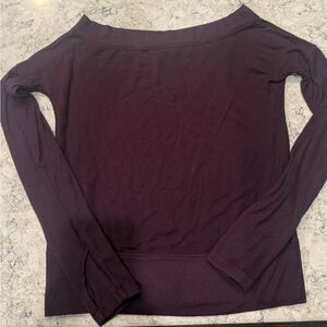 Athleta Long Sleeve Top Burgundy Purple XS